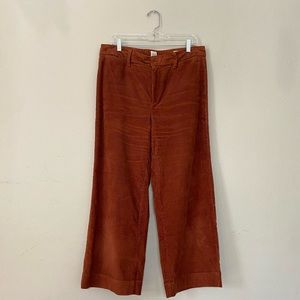 GAP High Waisted Wide Leg Crop Corduroys